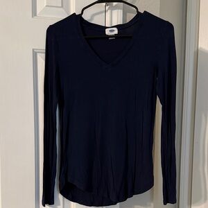 Old Navy Deep Blue Long Sleeve Tee